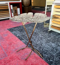 SALE: PTMD Design Messing Beistelltisch Blatt Stangen rosa golden Vintage