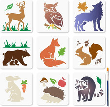 9 Stück Malschablonen Mit