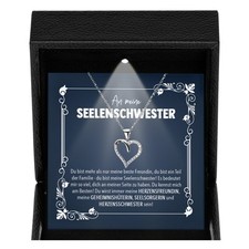 Freundschaftskette Geschenk Sterlingsilber Schmuck Beste Freundin Bestie Frauen 