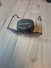 Klappbare Sonnenbrille FERRARI mit Etui - RAR Vintage 80er
