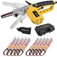Powerplus Elektrofeile 400 Watt Bandschleifer Schleifbänder + Koffer Neu
