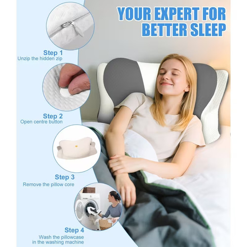 Ergonomisches nackenkissen aus - ergonomisches,