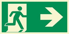 Rettungsweg rechts notausgang - rettungsweg,