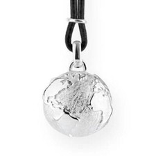 Weltkugel Anhänger Silber