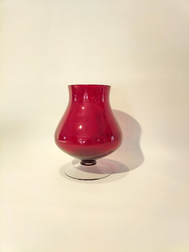 Rubinrotes windlicht aus glas - rubinrotes,