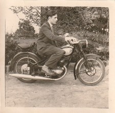 Vintage foto mann auf dkw - auf, rt