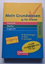 Mein Grundwissen 9./10. Klasse in Deutsch, Mathe und Englisch für Realschule