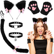 Katze Cosplay Set Schwarz
