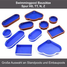 Swimmingpool Spur H0 TT N Z Pool - Schwimmbad Aufstell & Einbau Becken Leiter