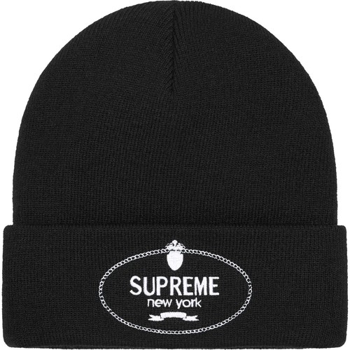 Supreme crest beanie black - supreme,