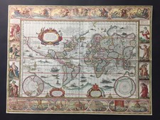 WELTKARTE 1645 - aus Weltatlas