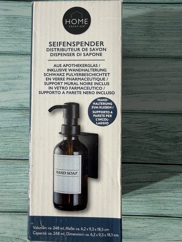Seifenspender glas schwarz - glas,
