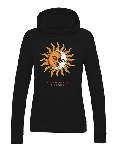 Damen hoodie sun moon lustig - damen,