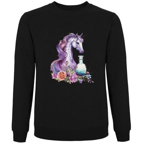 Sweatshirt schwarz einhorn - sweatshirt,