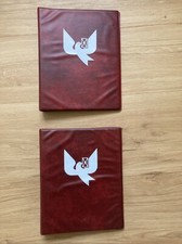 2x Philswiss Album Alben Ringbinder, Weinrot, 4 Ringe, mit 7x 3er-Hüllen Schwarz