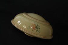 alte Lampe Art Deco 40er 50er Jahre Lampe Glas Schirm Spritzdekor Vintage