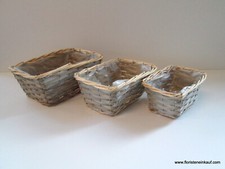 Holz-Spankorb,3tlg