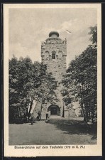 Taufstein, Bismarckturm, Ansichtskarte 1935 