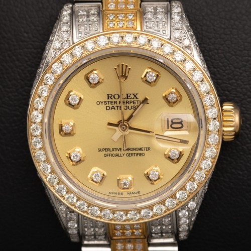 Rolex datejust 26mm iced out - rolex,