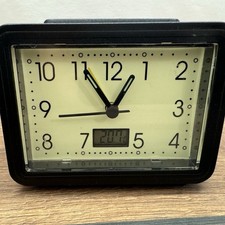 Analog-Digital Wecker schwarz | leise | Snooze