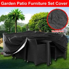 Gartenm￶bel Schutzhülle Abdeckung Abdeckplane Schwarz Regenschutz Abdeckhaube