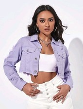 Shein crop jeansjacke cropped - crop,