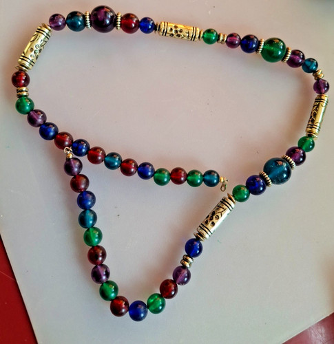 Vintage statement kette - kette, bunt