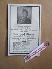 Sterbebild 2. WK  1945  Slowakei  Vazec  Slowakische Republik Mitterstahl