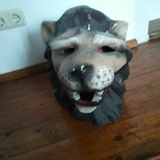 alte maske löwe pappmache
