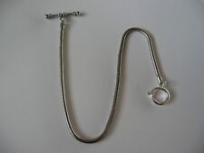 versilberte Schlange Single Albert Seil Taschenuhr Kette Bolzenverschluss T Bar 