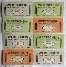 8 Banknoten 0,10 bis 100 Mark