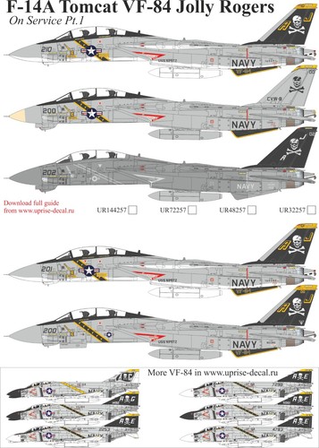 Decal grumman f 14a - 1:32,