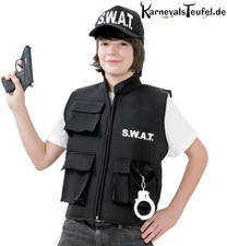 Kinder-​kostüm SWAT Weste inkl. Mütze Spezialeinheit Police Officer Security