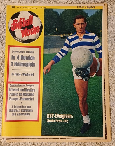 Fußball woche 1972 msv - woche,
