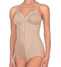 LUXUS PUR: Felina WEFTLOC Miederbody 5076, 90 Cup E, taupe, NEU+ETIKETT