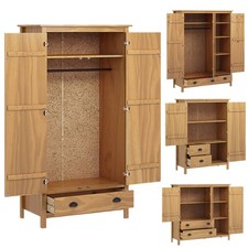 Kleiderschrank Mehrzweckschrank mit 2/3 Türen Hill Range holz  Groß Kommode Weiß