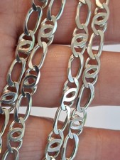 Vintage Halskette Silber 925 Figarokette elegant ca. 51 cm