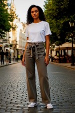 Damen Jeans Latz Hose Teenager