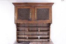 Antikes Wandregal Wandschrank Hängeschrank Blecharbeiten Eiche Anfang 18. Jh.