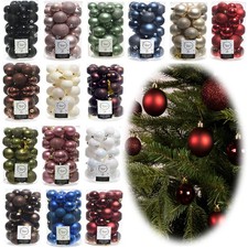 30 Weihnachtskugel 4-6cm Set Christbaum-Kugeln Xmas Matt Glänzend Funkelnd Deko