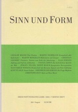 Heft 4; 2001. Sinn und Form