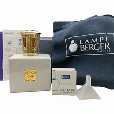 LAMPE BERGER Aromalampe Feuille D'or (weiß) mit 3C Docht und Brenner unbenutzt