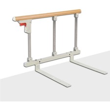 Bettgitter Sicherheits Bett Schutz Kinder Senioren Holzfarbe Metallklappbar