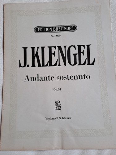 Noten cello klengel - noten,, j.