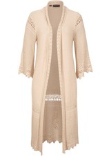 Ajour-Longstrickjacke Gr