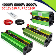 Wechselrichter 12V 24V auf 230V Reiner Sinus 4000W 6000W 8000W Spannungswandler