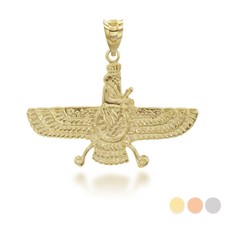 Gold Faravahar Ahura Mazda Anhänger / Halskette