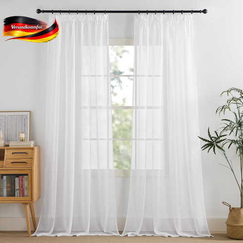 Weiße transparente gardinen - weiße,