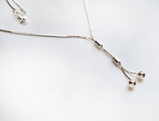 Damen Kette Silber 925 Damen Kugel Halskette 42 cm echt Sterlingsilber sd220