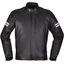 Herren Motorrad Jacke L - Modeka August 75 Lederjacke schwarz-weiß